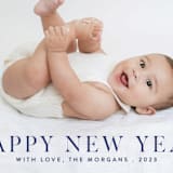 "Happiness" - Holiday Cards in French Navy by Angela Thompson - Detail