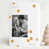 "Happy Dots" - Holiday Cards in Sunny by Sumak Studio - Folded Card