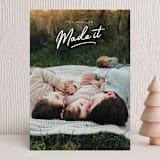 "Made it" - Holiday Cards in Cloud by Sara Hicks Malone - Front