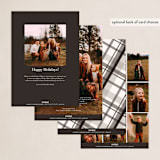 "A Year of" - Holiday Cards in Coal by Pixel and Hank - Back of Card Options
