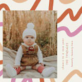 "Squiggles" - Holiday Cards in Cranberry by Jen Owens - Detail