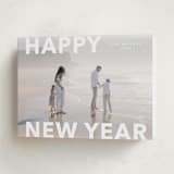 "Modern Type" - Holiday Cards in Cloud by Angela Thompson - Folded Card