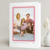 "Neon Frame" - Holiday Cards in Cherry by Liz Conley - Folded Card