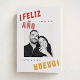 "Año Nuevo" - Holiday Cards in Sunset by Olivia Raufman - Folded Card