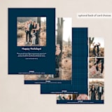"Unforgettable" - Holiday Cards in Navy by Lea Delaveris - Back of Card Options