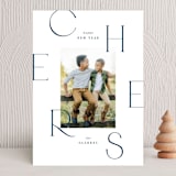 "Statement Cheers" - Holiday Cards in Navy by Hooray Creative - Front