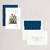 "Statement Cheers" - Holiday Cards in Navy by Hooray Creative - Assembled