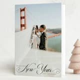 "Serenity" - Holiday Cards in Ebony by Charter Oaks Creative - Folded Card