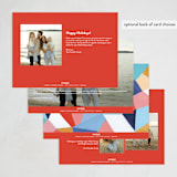"Bright Border" - Holiday Cards in Tangerine by Hooray Creative - Back of Card Options