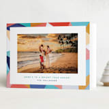 "Bright Border" - Holiday Cards in Tangerine by Hooray Creative - Folded Card