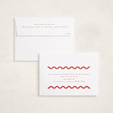 "Party Squiggle" - Holiday Cards in Candy Cane by Blustery August - FREE Recipient Addressing