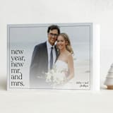 "New Mr. and Mrs." - Holiday Cards in Ebony by Andrea Cernin - Folded Card