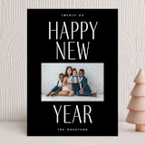 "headline" - Holiday Cards in Midnight by Danie Romrell - Front