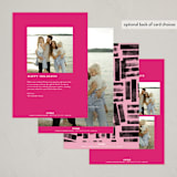 "Aoki" - Holiday Cards in Fuchsia by Vivian Yiwing - Back of Card Options