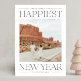 "Modern Editorial" - Holiday Cards in Licorice by Ekko Studio - Front