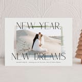 "New Year, New Dreams" - Holiday Cards in Sage by Alethea and Ruth - Front
