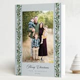 "evergreen garlands" - Holiday Cards in Winter Sky by Rebecca Durflinger - Folded Card