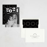 "Elegant Swirl" - Holiday Cards in Snow by Elan Studio - Assembled