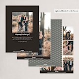 "Snapshot in Time" - Holiday Cards in Charcoal by Betsy Siber - Back of Card Options