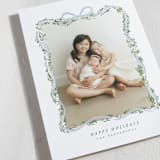 "Ribbonly Frame" - Holiday Cards in Juniper by Itsy Belle Studio - Detail
