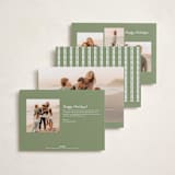 "hand drawn scallop" - Holiday Cards in Olive by Sara Hicks Malone - Back of Card Options