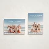 "Minimal Style" - Holiday Cards in Snow by Lucrecia Caporale - Photo Orientation Options