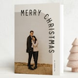 "Curve" - Holiday Cards in Eggnog by Brianne Larsen - Folded Card