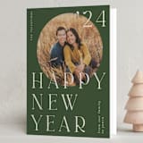 "Modern Circle" - Holiday Cards in Forest by Sumak Studio - Folded Card