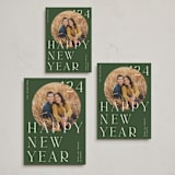 "Modern Circle" - Holiday Cards in Forest by Sumak Studio - Formats Available