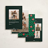 "The Festive Type" - Holiday Cards in Candy Apple by Erica Krystek - Back of Card Options