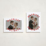 "The Festive Type" - Holiday Cards in Candy Apple by Erica Krystek - Photo Orientation Options