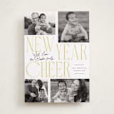 "Bold Quad" - Holiday Cards in Lemon Meringue by Everett Paper Goods - Front