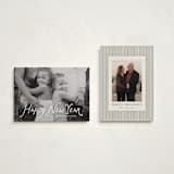 "Handwritten happy" - Holiday Cards in Penguin by Lea Delaveris - Photo Orientation Options
