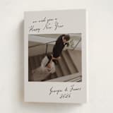 "New Year Note" - Holiday Cards in Sandstone by Nicole Walsh - Folded Card