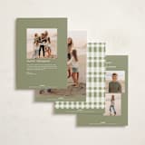"Bold and Festive" - Holiday Cards in Pistachio by Kate Ahn - Back of Card Options
