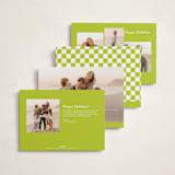 "Bold NewYear" - Holiday Cards in Lime by Baumbirdy - Back of Card Options