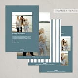 "Greenery Swag" - Holiday Cards in Blue Jay by Everett Paper Goods - Back of Card Options