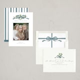 "Greenery Swag" - Holiday Cards in Blue Jay by Everett Paper Goods - Assembled