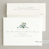 "Greenery Swag" - Holiday Cards in Blue Jay by Everett Paper Goods - FREE Recipient Addressing