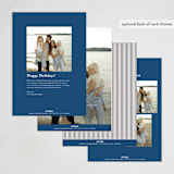 "The Prep" - Holiday Cards in Navy by Kristie Kern - Back of Card Options