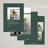"Modern striped frame" - Holiday Cards in Forest by Jackie Crawford - Back of Card Options