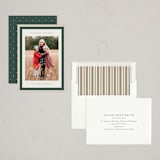 "Modern striped frame" - Holiday Cards in Forest by Jackie Crawford - Assembled