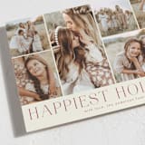 "Holiday Photo Grid" - Holiday Cards in Cranberry by Kimberly Morgan - Detail