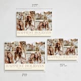 "Holiday Photo Grid" - Holiday Cards in Cranberry by Kimberly Morgan - Formats Available