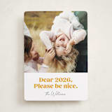 "Pretty Please" - Holiday Cards in Snow by Robert and Stella - Front