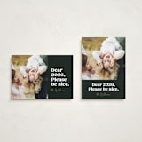 "Pretty Please" - Holiday Cards in Onyx by Robert and Stella - Photo Orientation Options