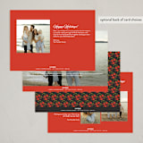 "vintage script" - Holiday Cards in Poinsettia by Morgan Kendall - Back of Card Options