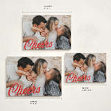 "vintage script" - Holiday Cards in Poinsettia by Morgan Kendall - Formats Available
