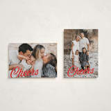 "vintage script" - Holiday Cards in Poinsettia by Morgan Kendall - Photo Orientation Options