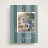 "Painted Stripes" - Holiday Cards in Juniper by Cindy Reynolds - Front